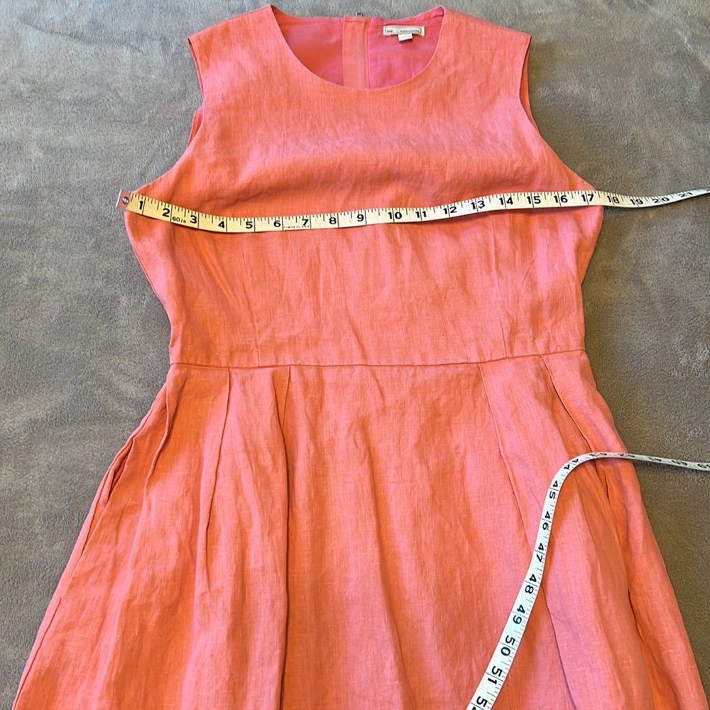 GAP Coral Linen Fit & Flare Sleeveless Dress - Picture 10 of 16